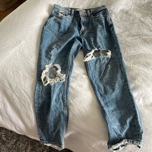 Abercrombie high rise mom jeans